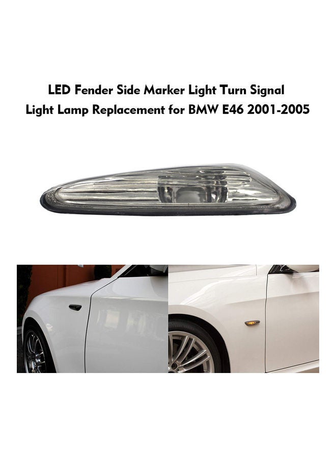 إسكدنيا مصباح بديل مؤشر بإضاءة LED جانبي للرفرف الأيمن لسيارة بي أم دبليو E46 2001-2005 - Image 5