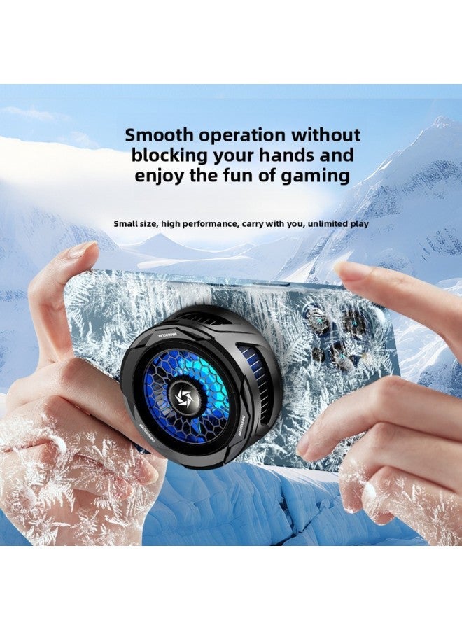 Icing Magnetic Mobile Phone Radiator Semiconductor Refrigeration Mute Live Game Water Cooling Fan Artifact To Eat-Color:No | Model Suction Black - Image 4