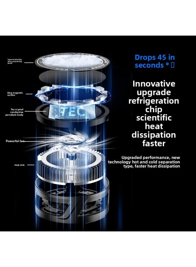 Icing Magnetic Mobile Phone Radiator Semiconductor Refrigeration Mute Live Game Water Cooling Fan Artifact To Eat-Color:No | Model Suction Black - Image 3