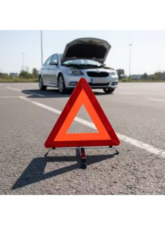 SolidX Emergency Car Warning Reflective Triangle with Storage Case | Foldable Durable Roadside Safety Kit | High Visibility Hazard Sign for Vehicles, Cars & SUVs - Image 2