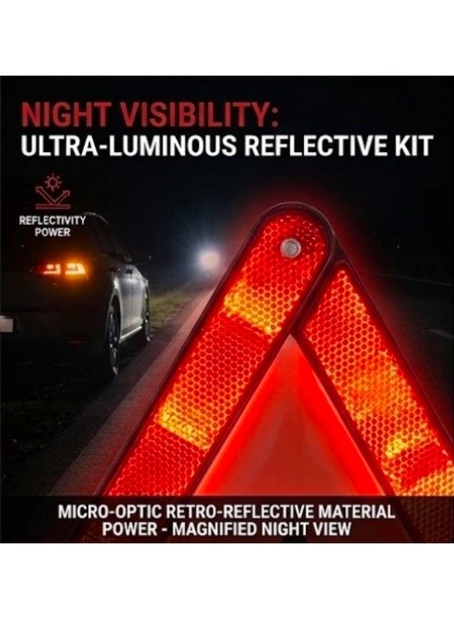 SolidX Emergency Car Warning Reflective Triangle with Storage Case | Foldable Durable Roadside Safety Kit | High Visibility Hazard Sign for Vehicles, Cars & SUVs - Image 5
