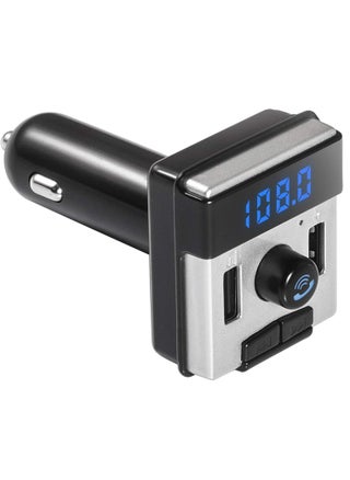 Bluetooth Car FM Transmitter with Fast Dual USB charger Hands free calling, Black, DZ- 595KWD - pzsku/Z2E49BD2C82EA034DEC6CZ/45/_/1715164349/1060d7e1-35a9-4dd9-b2b1-3b72dfe2d8db