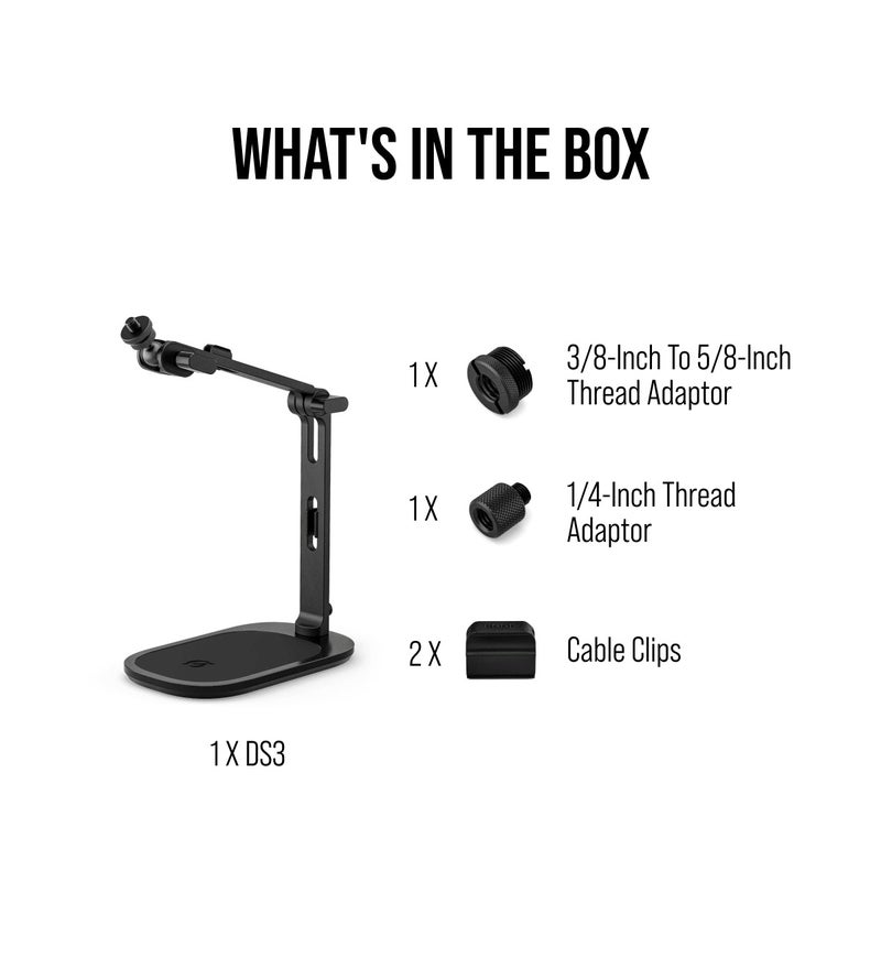 رود Rode DS3 Desktop Microphone Stand, Black DS3 Black - Image 4