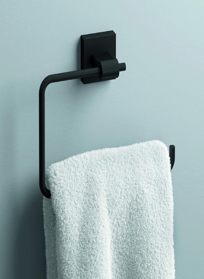Franklin Brass Franklin Brass MAX46-FB Maxted Towel Ring in Matte Black  - Image 2