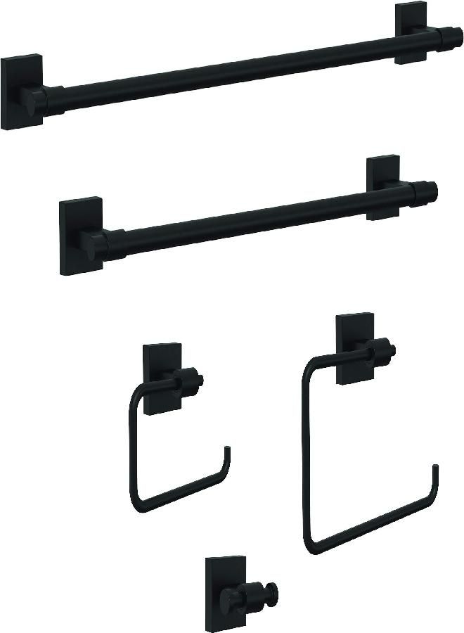Franklin Brass Franklin Brass MAX46-FB Maxted Towel Ring in Matte Black  - Image 4