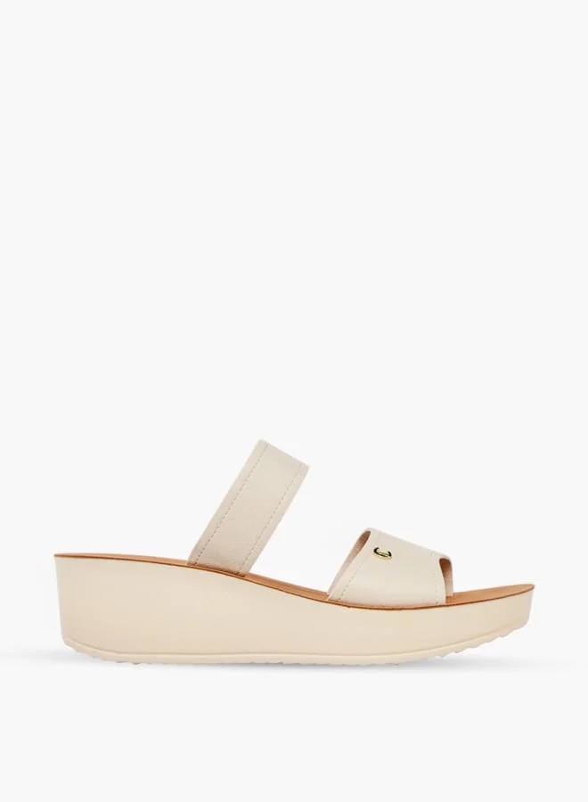 Women Strap Detail Slip-On Platform Sandals