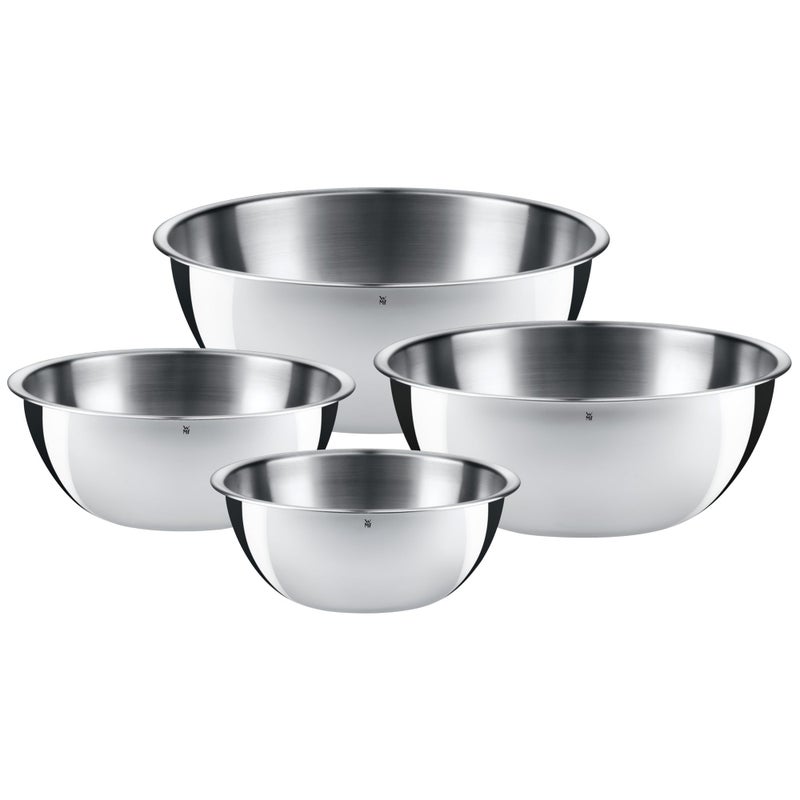 WMF 645709990 Gourmet Bowl Set for Kitchen 4-Piece, Cromargan Stainless Steel, Multifunctional, Mixing Bowl, Serving Bowl, Stackable - Image 1