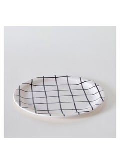 Home Box Checkered Dinner Plate 27 x 1.8 x 27 cm  - Image 1