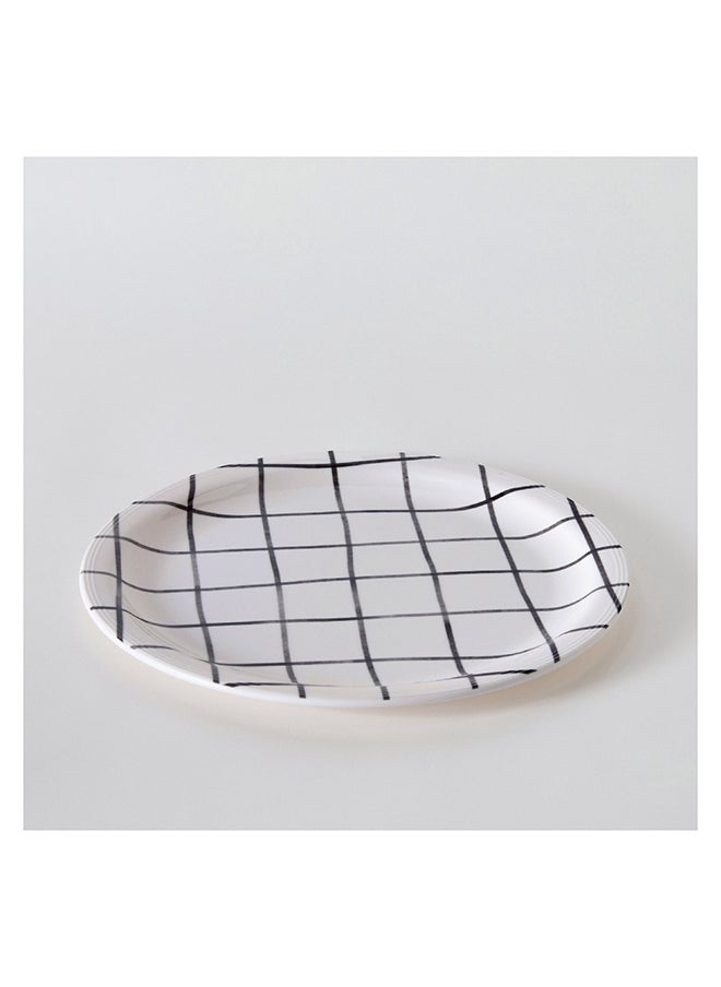 Home Box Checkered Dinner Plate 27 x 1.8 x 27 cm  - Image 1