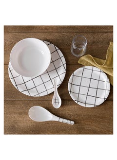 Home Box Checkered Dinner Plate 27 x 1.8 x 27 cm  - Image 5
