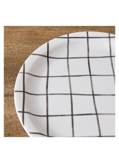 Home Box Checkered Dinner Plate 27 x 1.8 x 27 cm  - Image 4