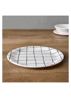 Home Box Checkered Dinner Plate 27 x 1.8 x 27 cm  - Image 2