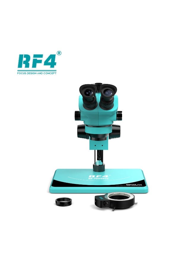RF4 RF-7050PRO Trinocular Stereo Microscope 7X-50X Zoom with LED Light for PCB Repair - Image 5