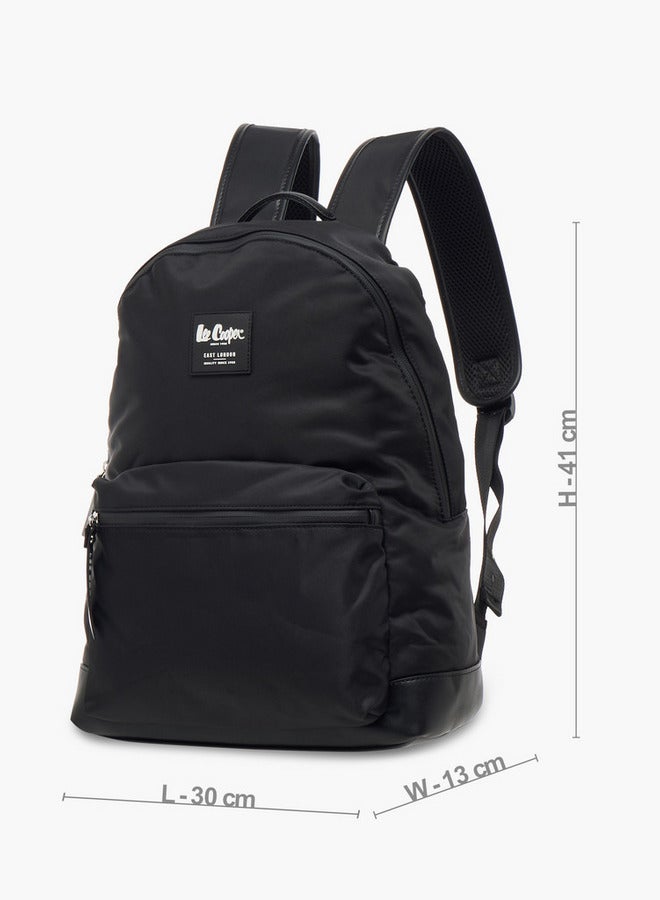 Lee Cooper Solid School Backpack with Adjustable Straps and Zip Closure - 30x13x41 cm - Image 2