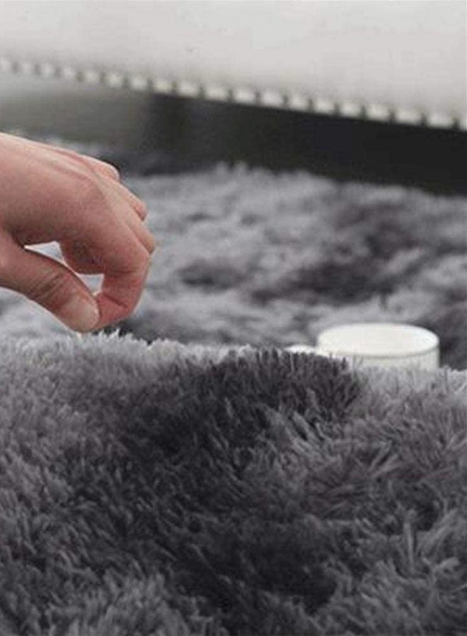 MLADEN Area Bedroom Carpet 3x5 Feet Tie Dyed Dark Gray Fluffy Plush Carpet Modern Plush Indoor Area Carpet Living Room Carpet Children's Room Bedroom And Nursery Anti-Skid Carpet - Image 4
