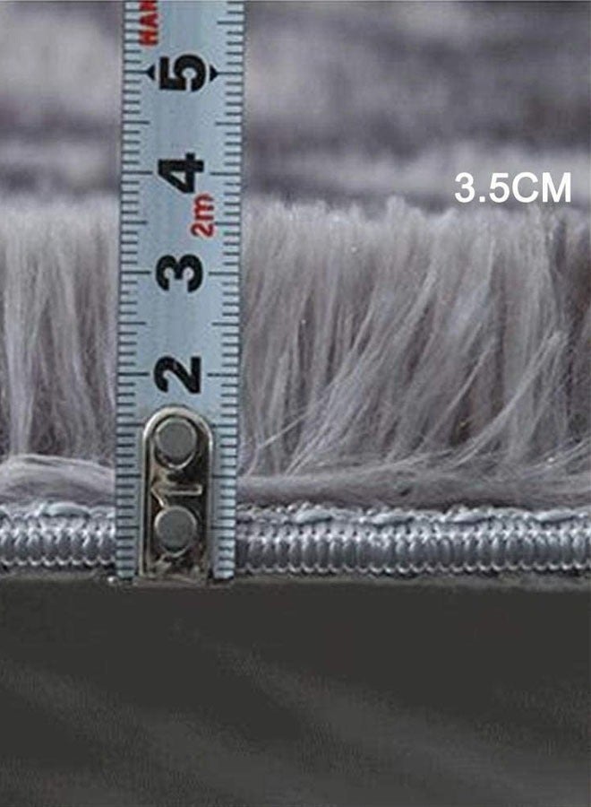 MLADEN Area Bedroom Carpet 3x5 Feet Tie Dyed Dark Gray Fluffy Plush Carpet Modern Plush Indoor Area Carpet Living Room Carpet Children's Room Bedroom And Nursery Anti-Skid Carpet - Image 3