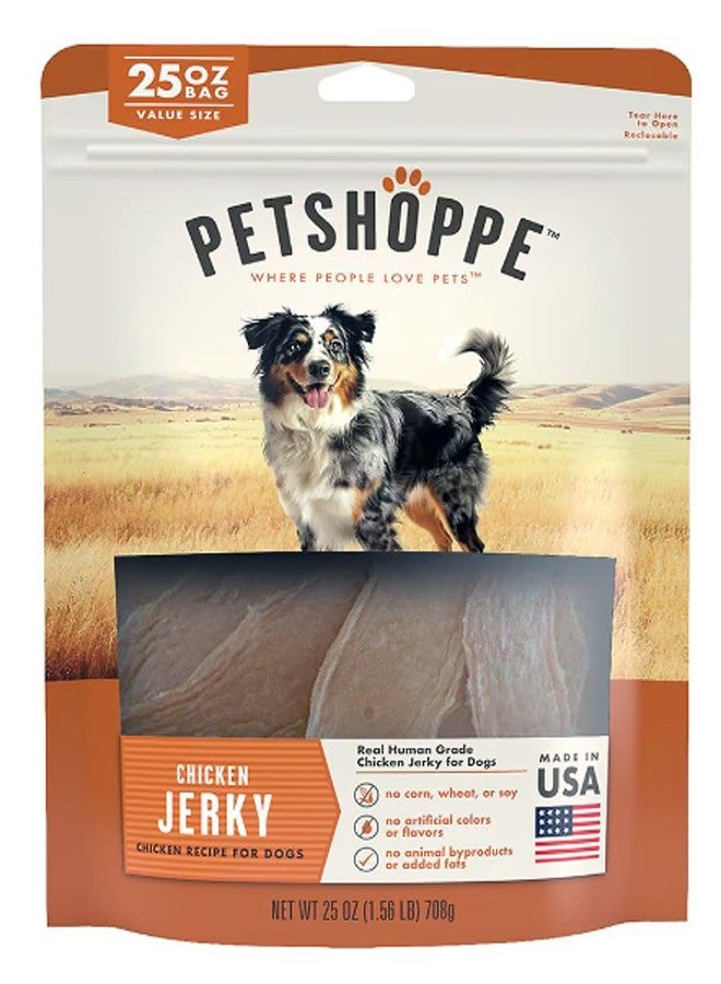 PET SHOPPE Petshoppe Premium Chicken Jerky Dog Treats Made in USA Only All Natural - No Fillers, Additives or Preservatives (25 oz) - Image 1