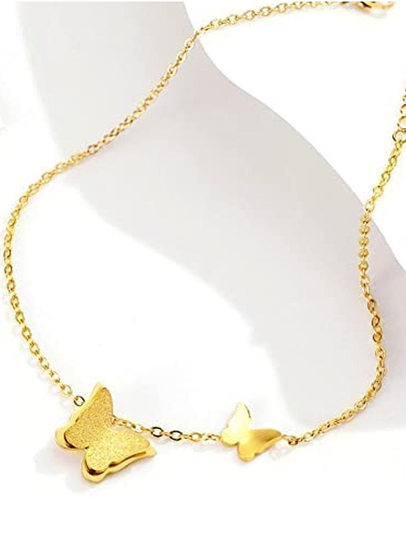 Alissa - Double Butterfly Pendant Bracelet Anklet for women - Image 1