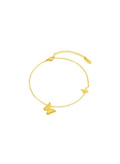 Double Butterfly Pendant Bracelet Anklet for women