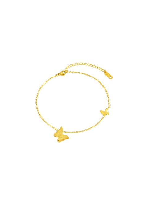 Double Butterfly Pendant Bracelet Anklet for women
