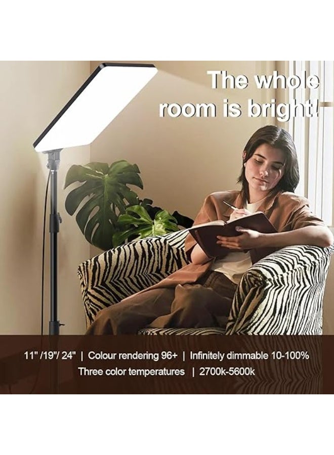 Bright LED Studio Light 61cm with Adjustable Metal Tripod Stand 2.1m, Secure Clamp & Lavalier Microphone – 2-Pack - Image 5