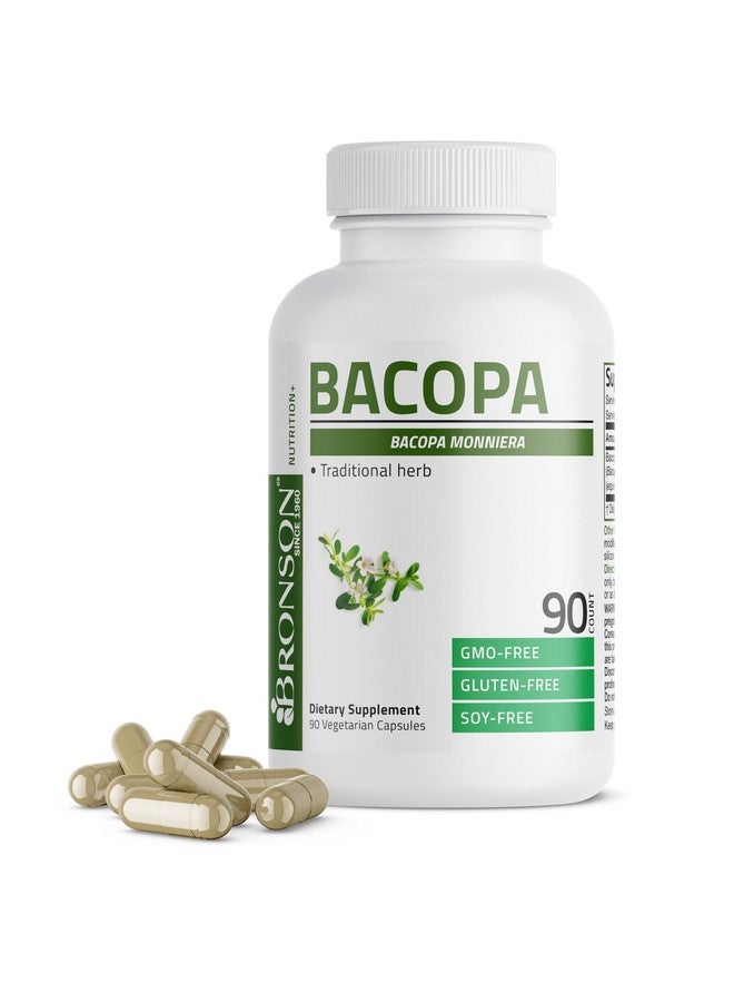 برونسون باكوبا يدعم وظائف المخ الصحية والأداء العقلي، عشب تقليدي، غير معدل وراثيًا، 90 كبسولة نباتية - Image 1