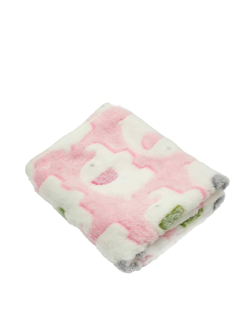 Generic 3 Pack Dog Blankets, Ultra Soft Elephant Pattern Pet Blanket, Cozy Flannel Throw for Small Dogs and Cats (23"x16", Blue/Pink/Yellow)  - Image 2