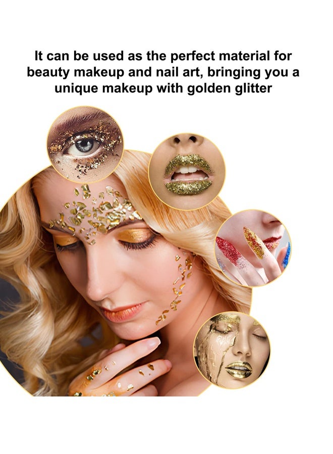 3 قطع أوراق ذهبية قابلة للأكل مع فرشاة وملقط الذهب أوراق الكيك ديكور الذهب الرقائق الغذاء الذهب الرقائق ديكور الخبز الذهب الرقائق ديكور الشكولاتة ديكور أوراق الذهب للطهي التحلية ديكور حرفي ماكياج - Image 5