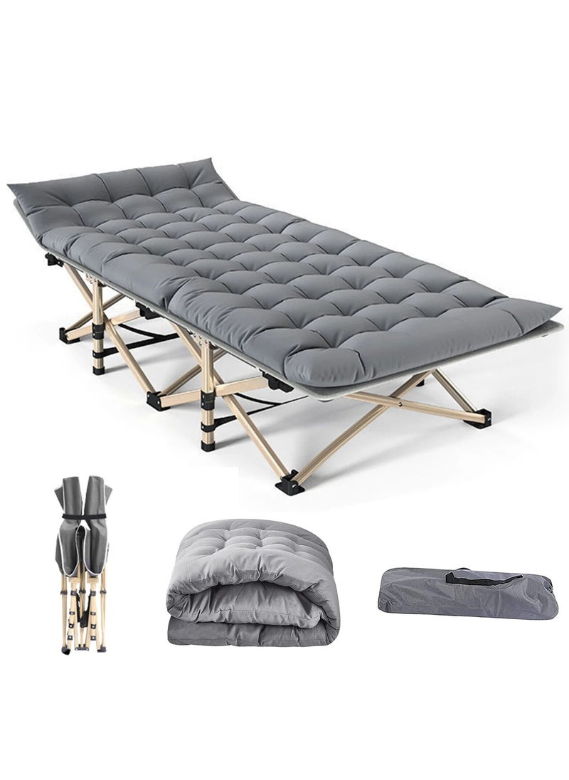 Camping Cot,Folding Bed, Nap Bed With Cotton Mattress and Storage Bag(Grey,190*71cm) - pzsku/Z2E4A8674AF7E806A9AC4Z/45/_/1728957714/ee3d208e-a0f0-4ed4-a015-08b48e7748e8