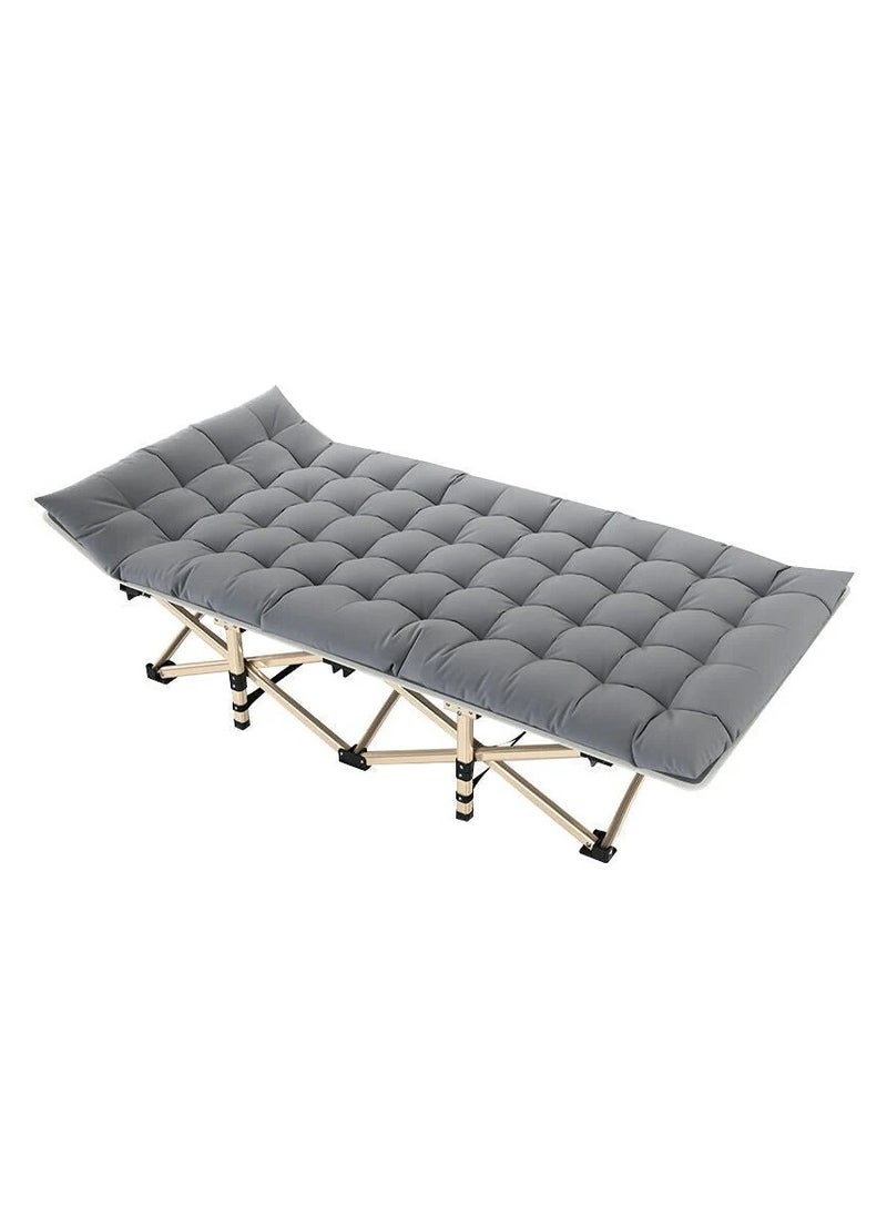 Camping Cot,Folding Bed, Nap Bed With Cotton Mattress and Storage Bag(Grey,190*71cm) - pzsku/Z2E4A8674AF7E806A9AC4Z/45/_/1728970866/f94d4ed4-7562-40f5-befa-8be0e37db172