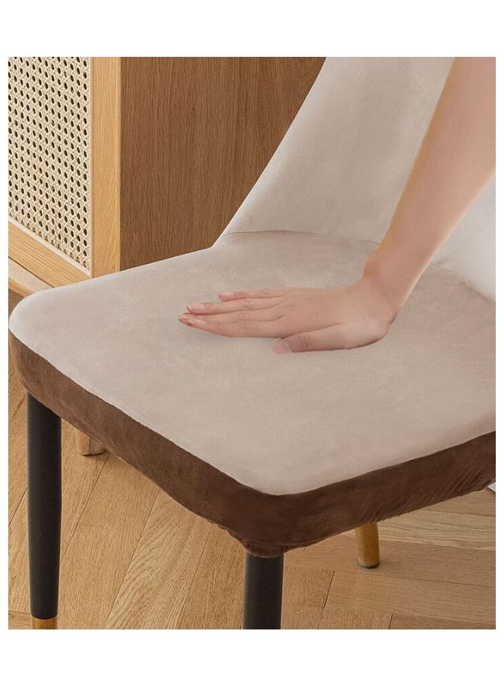 DUNISO 6 Packs Super Fit Stretch Removable Washable Short Dining Chair Protector Cover Seat Slipcover for Hotel Dining Room Ceremony Banquet Wedding Party  - Image 3