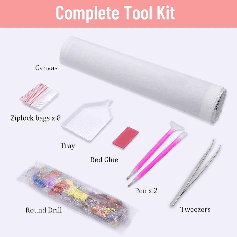 LeafLoom DIY 5D Diamond Painting Kits for Adults Diamond Art Painting Full Drill Beginners Craft Kits for Home Wall Decor Gifts (Elephant) - Image 4