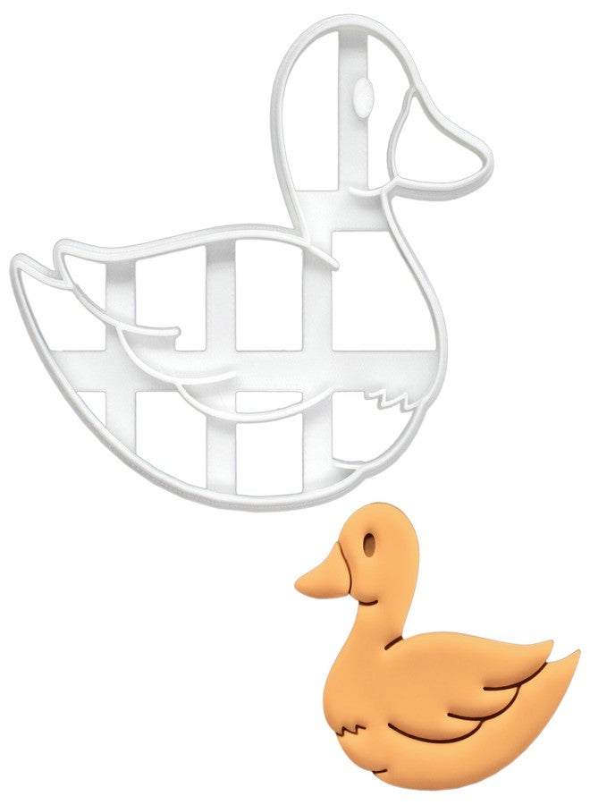 BAKERLOGY Mother Duck Cookie Cutter - Detailed Biscuit Cutter Design for Baking and Crafts, ideal on fondant, dough, clay - Image 1
