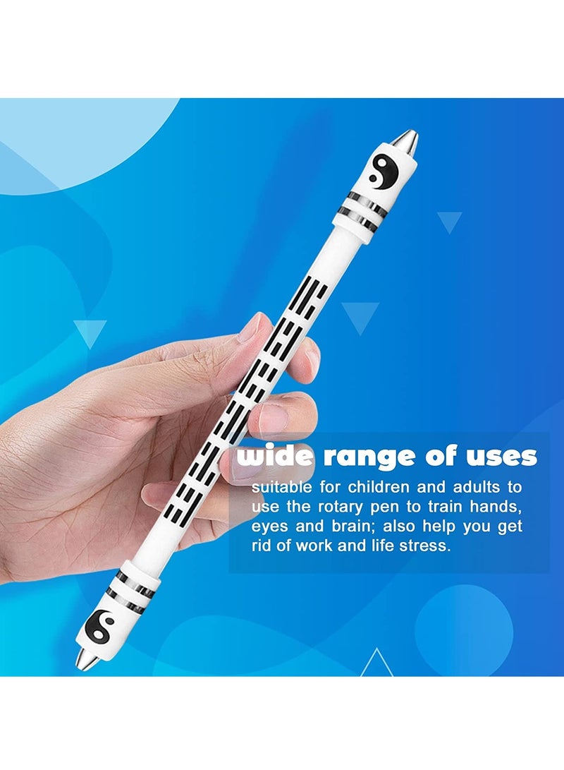 SYOSI Weighted Finger Spinning Pen Mod with Silicone Bracelet, Metal Heads Gaming Finger Pen, Anti Slip 8.5In Rotating Ballpoint Pen for Student Adults to Relieve Stress, No Pen Refill (4 Set)  - Image 2