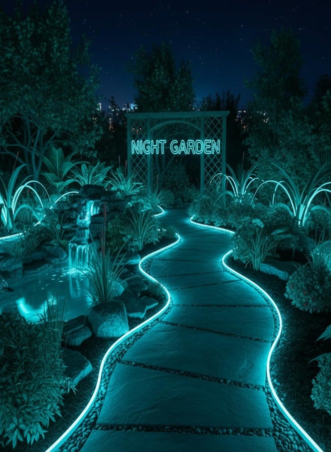 SAMEILI Ice Blue Neon LED Rope Lights 16.4ft (5 Meter) – IP65 Waterproof Flexible Silicone Strip with Adapter for Indoor/Outdoor Use - Image 3