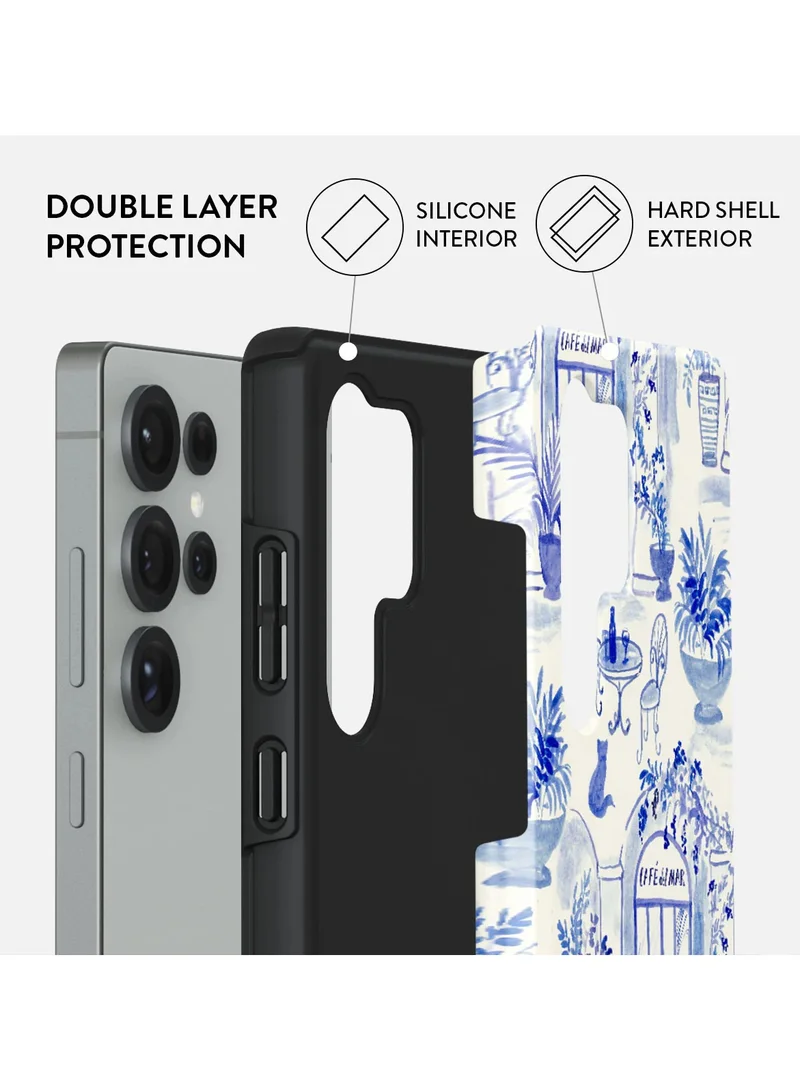 BURGA Samsung Galaxy S25 Ultra Mobile Phone Case Hybrid 2 Layer Hard Shell Silicone Protective Case, Scratch Resistant Shockproof Cover,Sobremesa