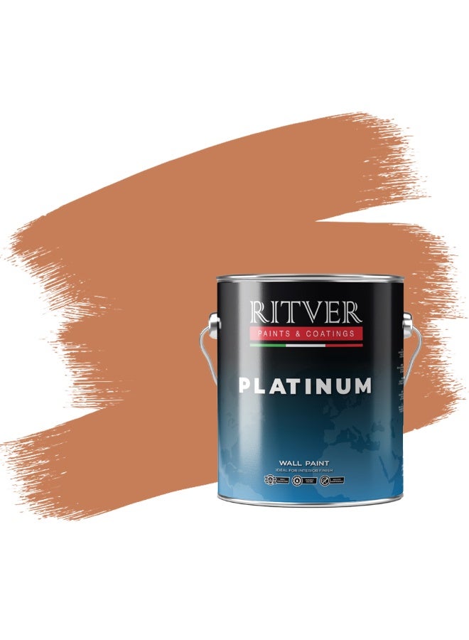 Ritver Matte Emulsion Paint 3.6L for Interior Walls | Smooth Washable Low Odor Finish for Living Room Bedroom & Office - Sunset Toffee