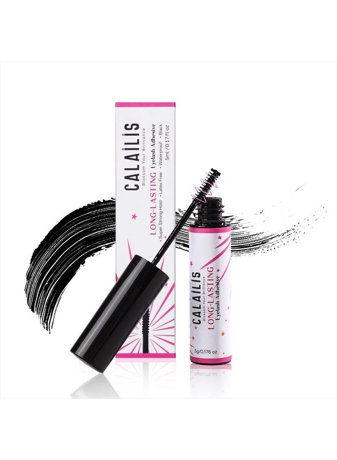 Calailis Lash Glue, Cluster Lash Glue for DIY Lash Extensions Super Strong Hold 48 Hours Long Lasting Lash Extension Glue for Lash Cluster Waterproof Non-Irritating Fast Drying Lash Glue - Image 1