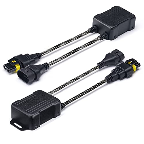 Xprite 9005 LED Canbus Decoder Anti Flicker Harness Error Free Resistor Capacitor for LED Headlight Bulbs Accessory Pack of 2 - Image 1