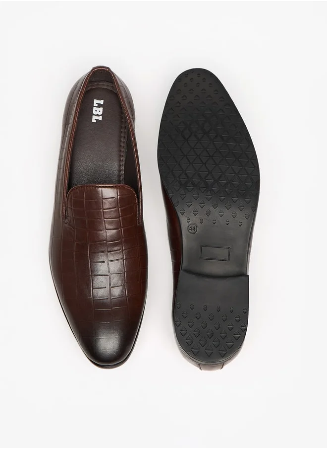 ال بي ال من شو اكسبرس Textured Slip-On Loafers