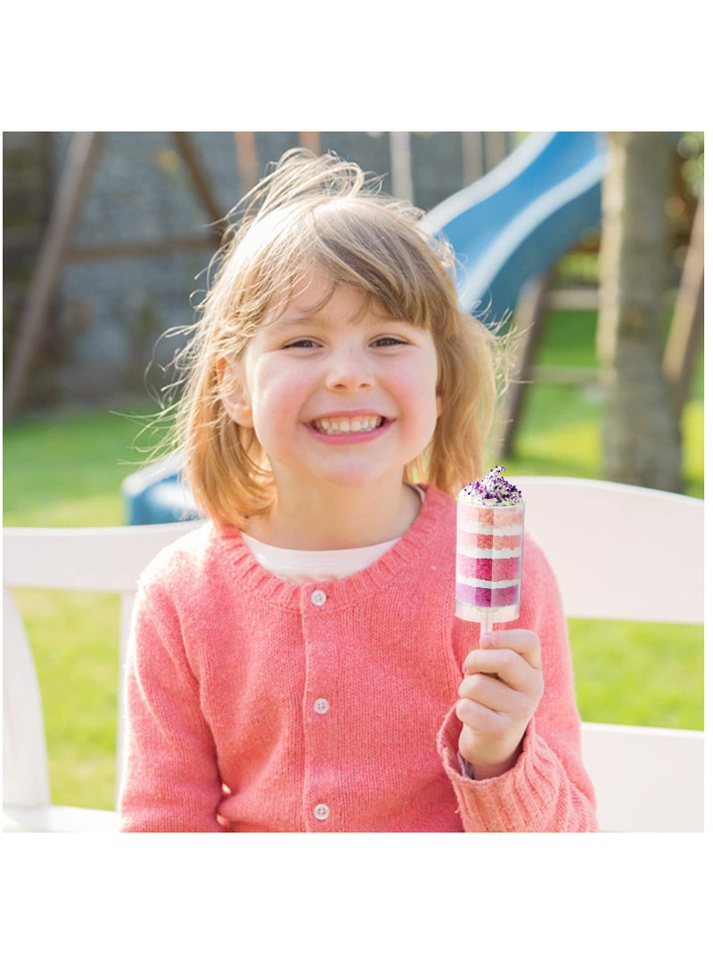 SOLARAE 30 قطعة حوامل كعكة شفافة على شكل دائري مع أغطية لآيس كريم الحلويات الخبز التشكيل (بلاستيك-شفاف) - Image 5