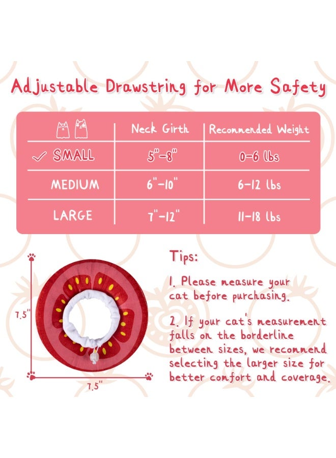قابل للتعديل (S) طوق مخروط القط ، طوق الدونات القط اللطيف بعد الجراحة ، مخروط التعافي القط لمنع لعق ، S (5.9-9 بوصة) مناسبة للحيوانات الأليفة التي تزن 4-8 رطلًا ، فاكهة الكيوي - Image 2