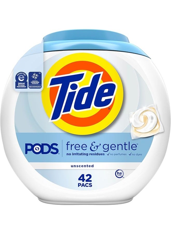 Tide Pods Detergent Capsules Free & Gentle - 42 CT - Image 1