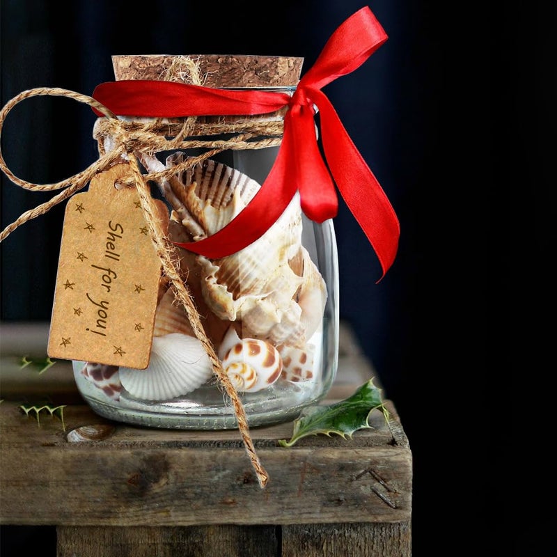 Folinstall 7oz Small Glass Jars with Cork Lids, 20 Pack Yogurt Container with PE Lids for Candy, Cake, Pudding, Yogurt, Jam, Empty Candle Jars for Candle Making, Extra Tags and String - Image 5