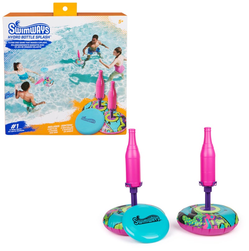SwimWays Hydro Bottle Splash, Pool Toys for Kids and Adults, Throwing Disc Swimming Pool Game, Outdoor Toys for Kids Aged 5 & Up - Image 1