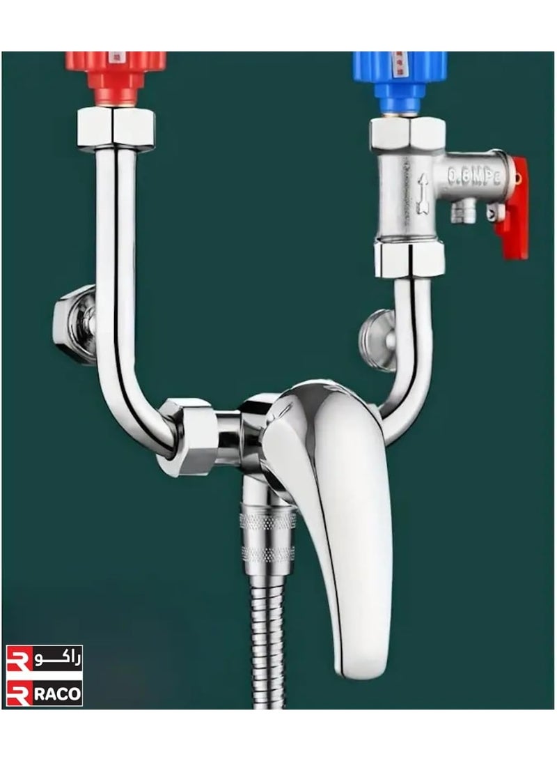 راكو صمام أمان RACO، صمام تخفيف ضغط الماء الساخن المضمن G1/2 بوصة، 0.8 ميجا باسكال، قطعة واحدة صمام أمان لتخفيف ضغط سخان الماء، فحص نحاسي - Image 5