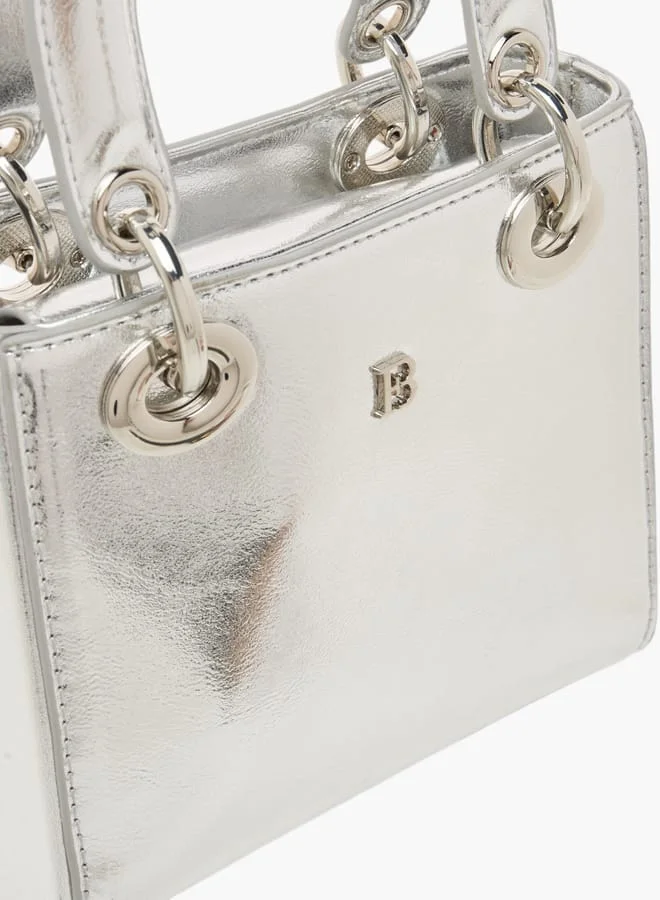 Flora Bella By Shoexpress Womens Monogram Handbag With Magnetic Closure