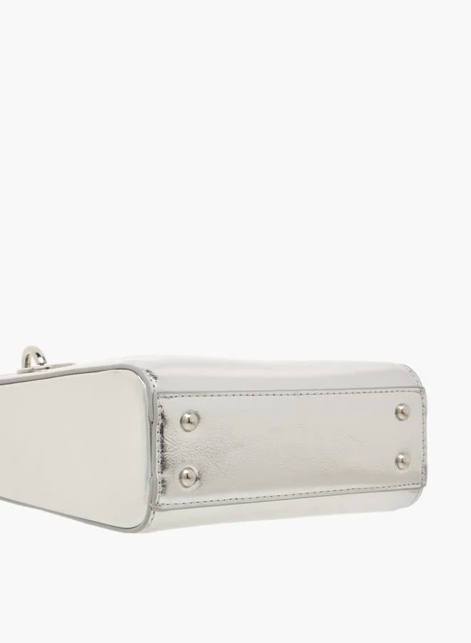 Flora Bella By Shoexpress Womens Monogram Handbag With Magnetic Closure