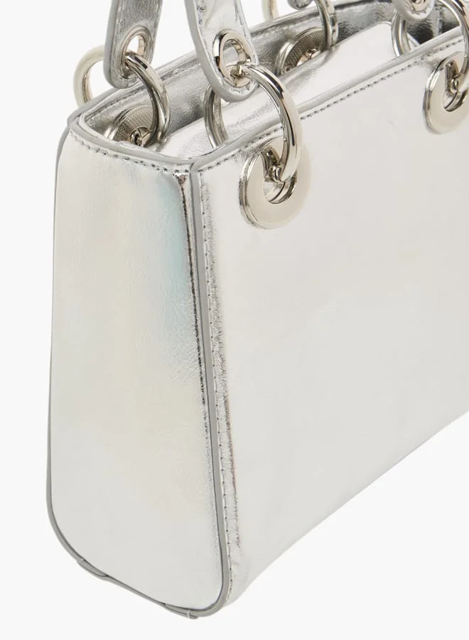 Flora Bella By Shoexpress Womens Monogram Handbag With Magnetic Closure