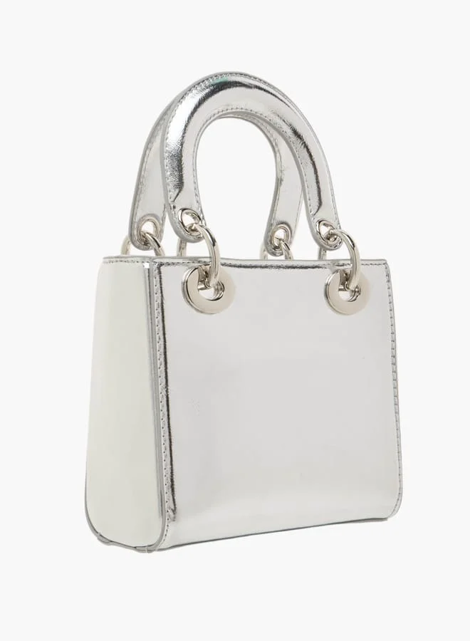 Flora Bella By Shoexpress Womens Monogram Handbag With Magnetic Closure